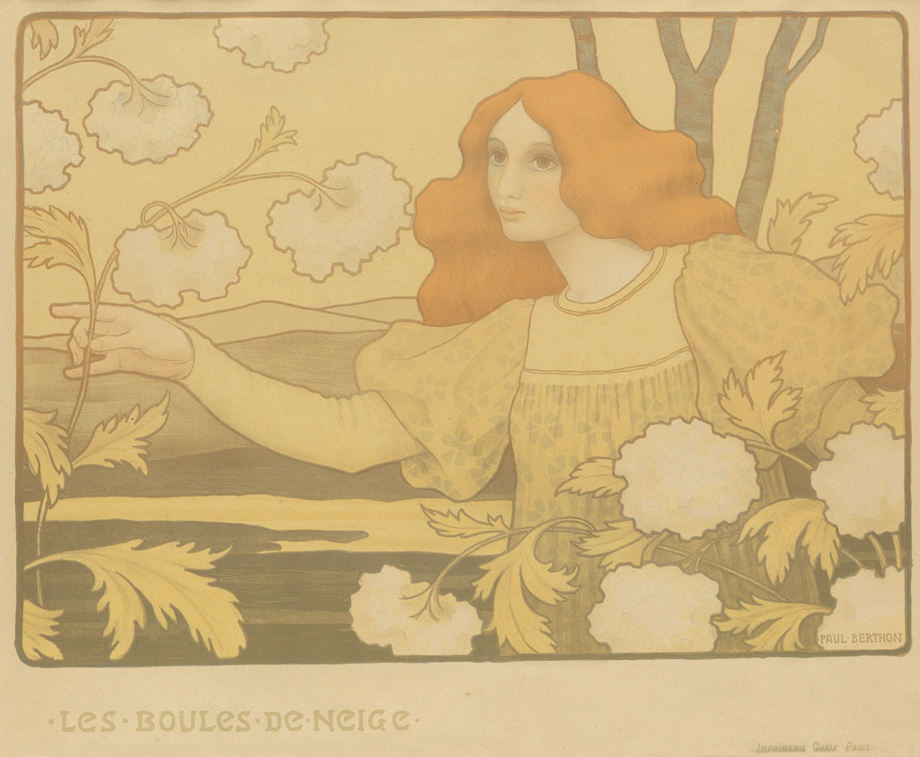 PAUL BERTHON (1872-1909). LES BOULES DE NEIGE. 1900. 18x22 inches, 45x56 cm. Chaix, Paris.